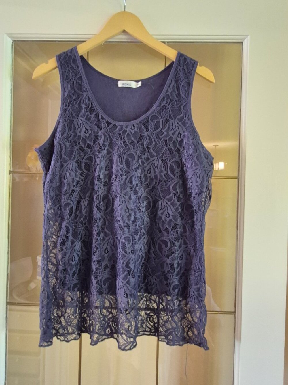Ricki's Sleeveless Fully Lined Lace Top